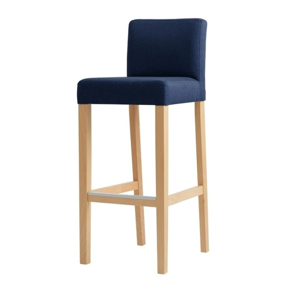Modrá barová židle s přírodními nohami Custom Form Wilton v:971890