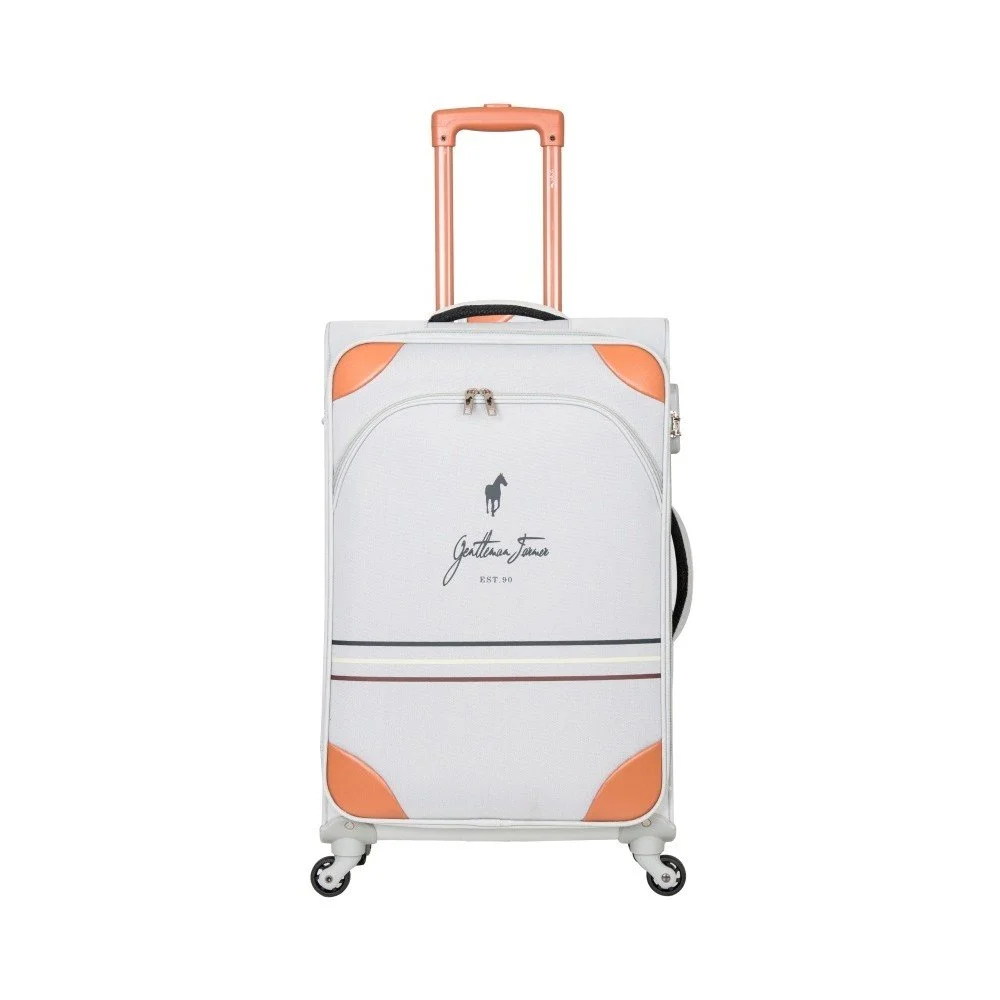 Bílý cestovní kufr na kolečkách GENTLEMAN FARMER Gettio Valise Grand, 93 l v:1267930