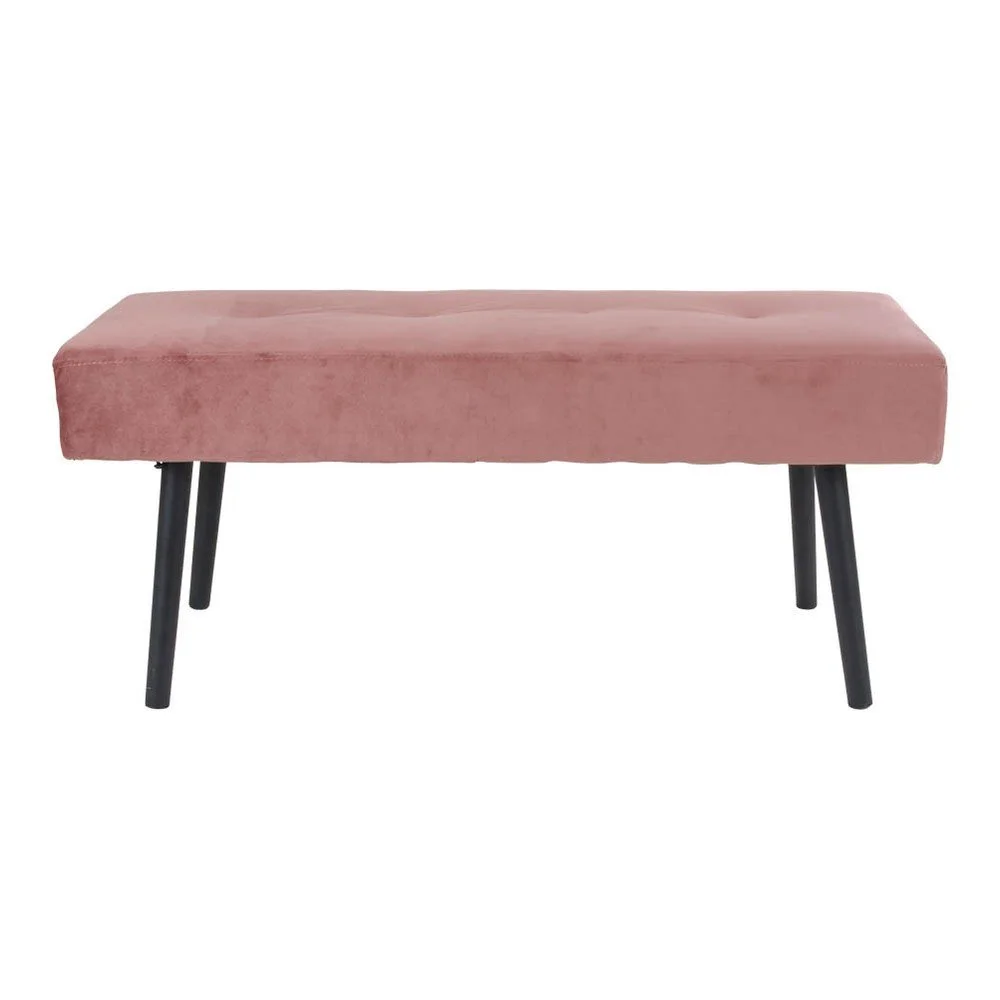 Růžová polstrovaná lavice se sametovým potahem House Nordic Skiby, 100 x 35 cm v:1039386