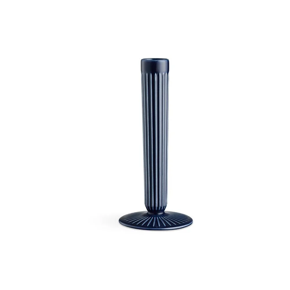 Tmavě modrý kameninový svícen Kähler Design Hammershoi, výška 20 cm v:1301816