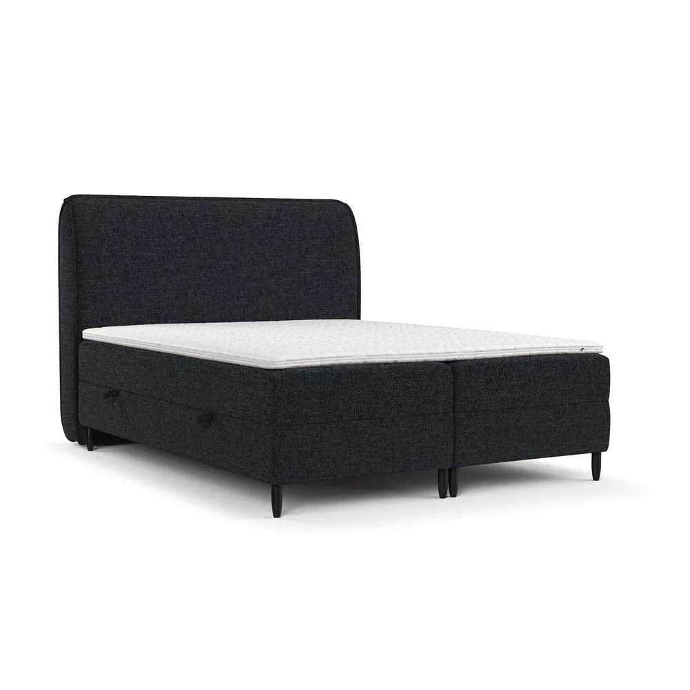 Černá boxspring postel s úložným prostorem 180x200 cm Melba – Maison de Rêve v:1662468