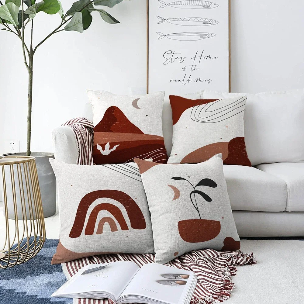 Sada 4 povlaků na polštáře Minimalist Cushion Covers Egypt, 55 x 55 cm v:1377837