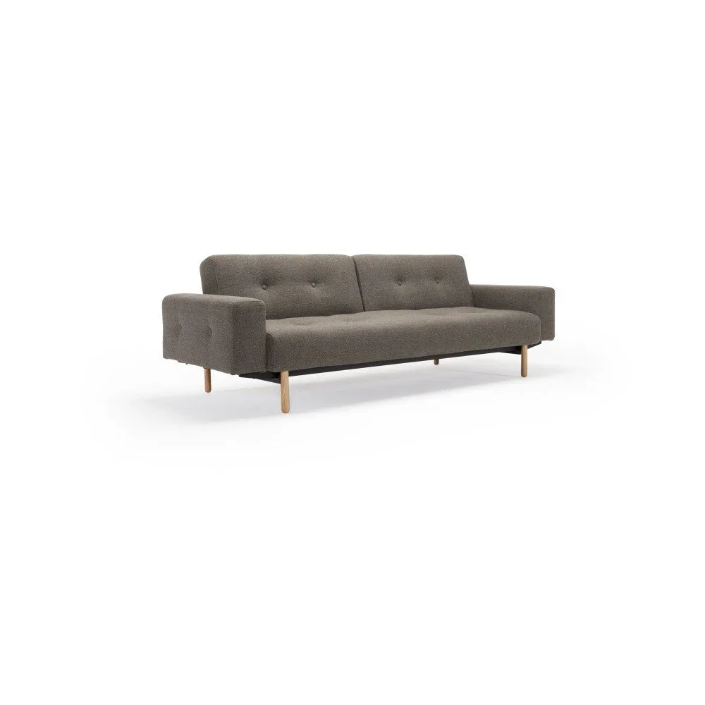 Hnědobéžová rozkládací pohovka s područkami Innovation Ample Kenya Taupe, 90 x 249 cm v:1305808