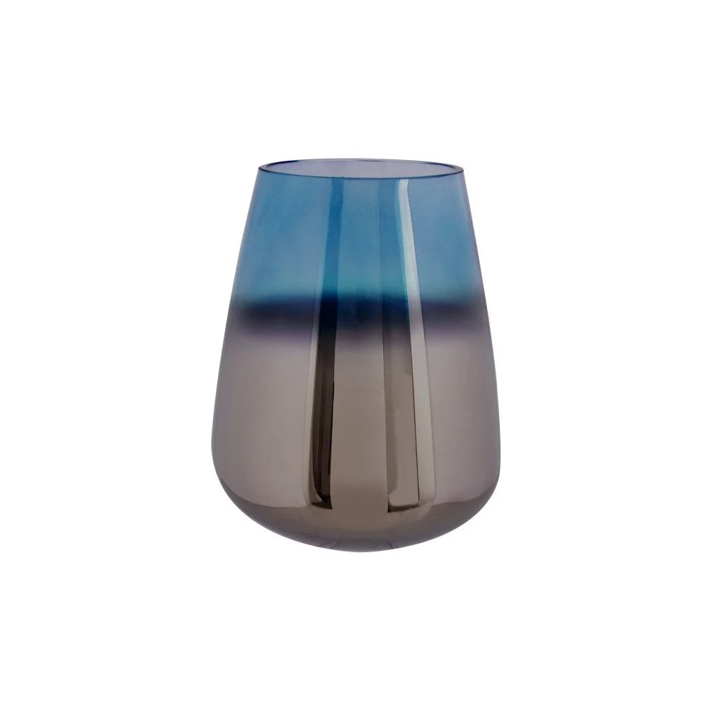 Modrá skleněná váza PT LIVING Oiled, výška 18 cm v:1179164