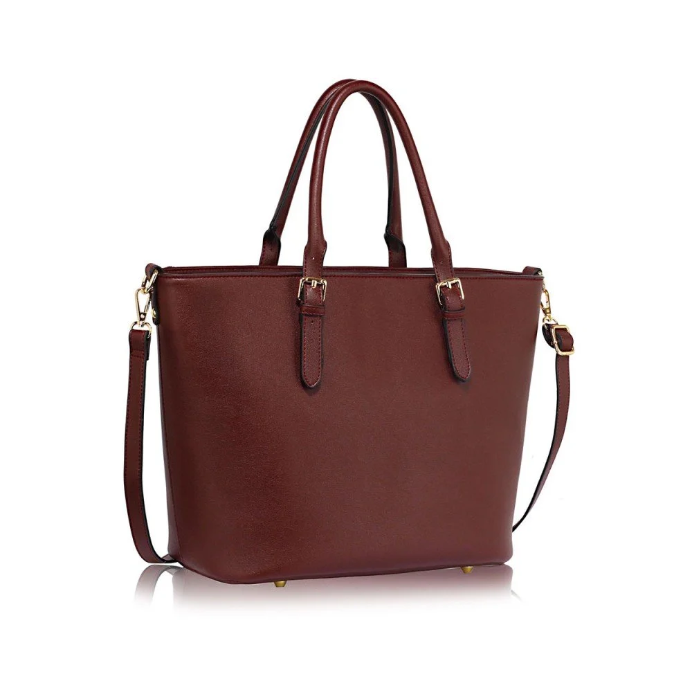 Vínová kabelka z eko kůže L&S Bags Remaima v:848520