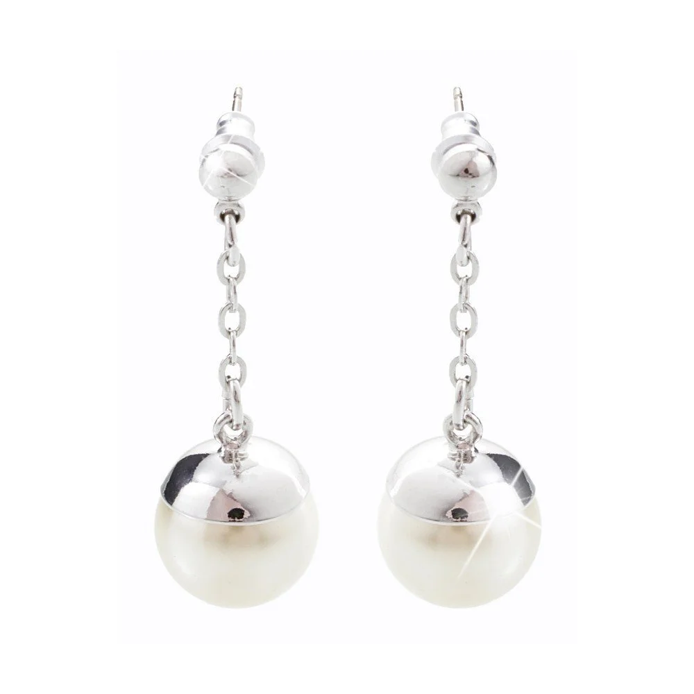 Náušnice s bílými krystaly Swarovski® Yasmine Caja v:914292