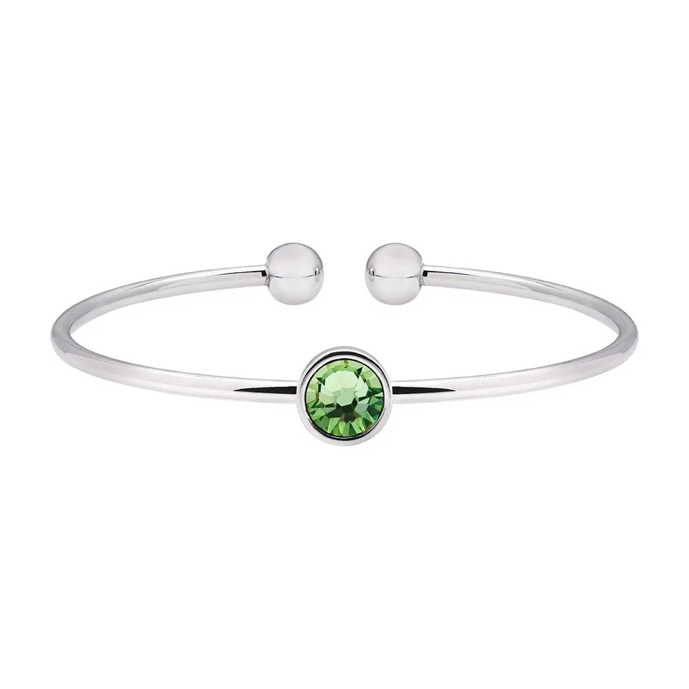 Náramek se zeleným krystalem Swarovski GemSeller Helix v:713724