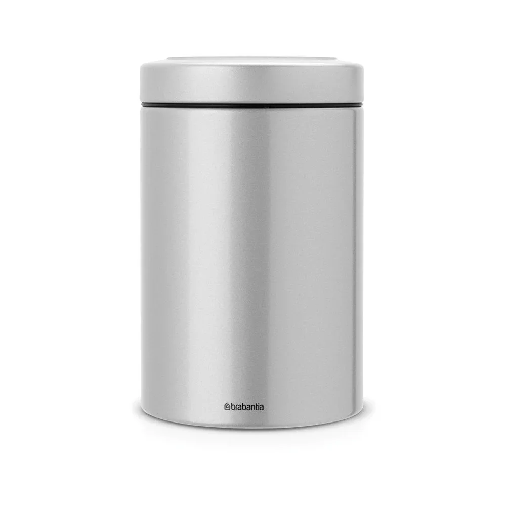 Metalicky šedá kuchyňská dóza s průhledným víkem Brabantia, 1,4 l v:1245360