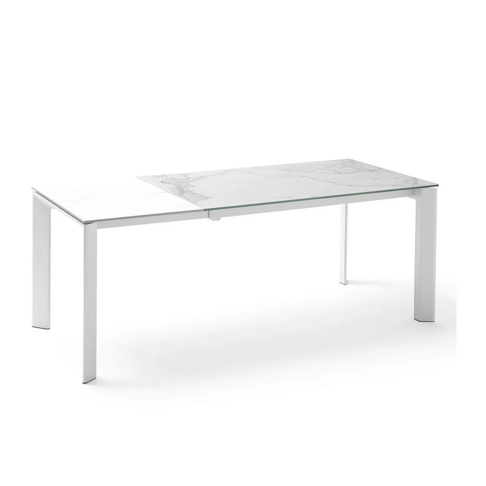 Šedo-bílý rozkládací jídelní stůl sømcasa Tamara Blanco, délka 160/240 cm v:1298972