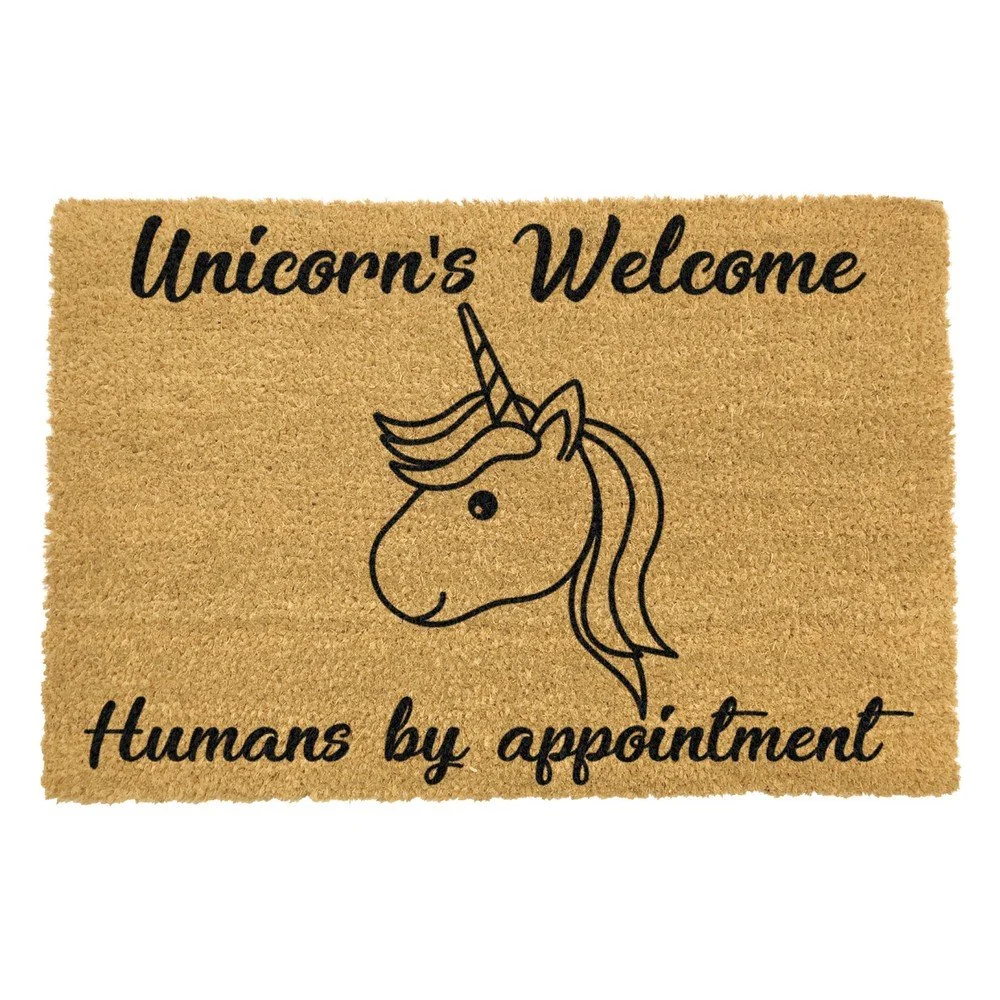 Rohožka z přírodního kokosového vlákna Artsy Doormats Unicorns Welcome, 40 x 60 cm v:1235870