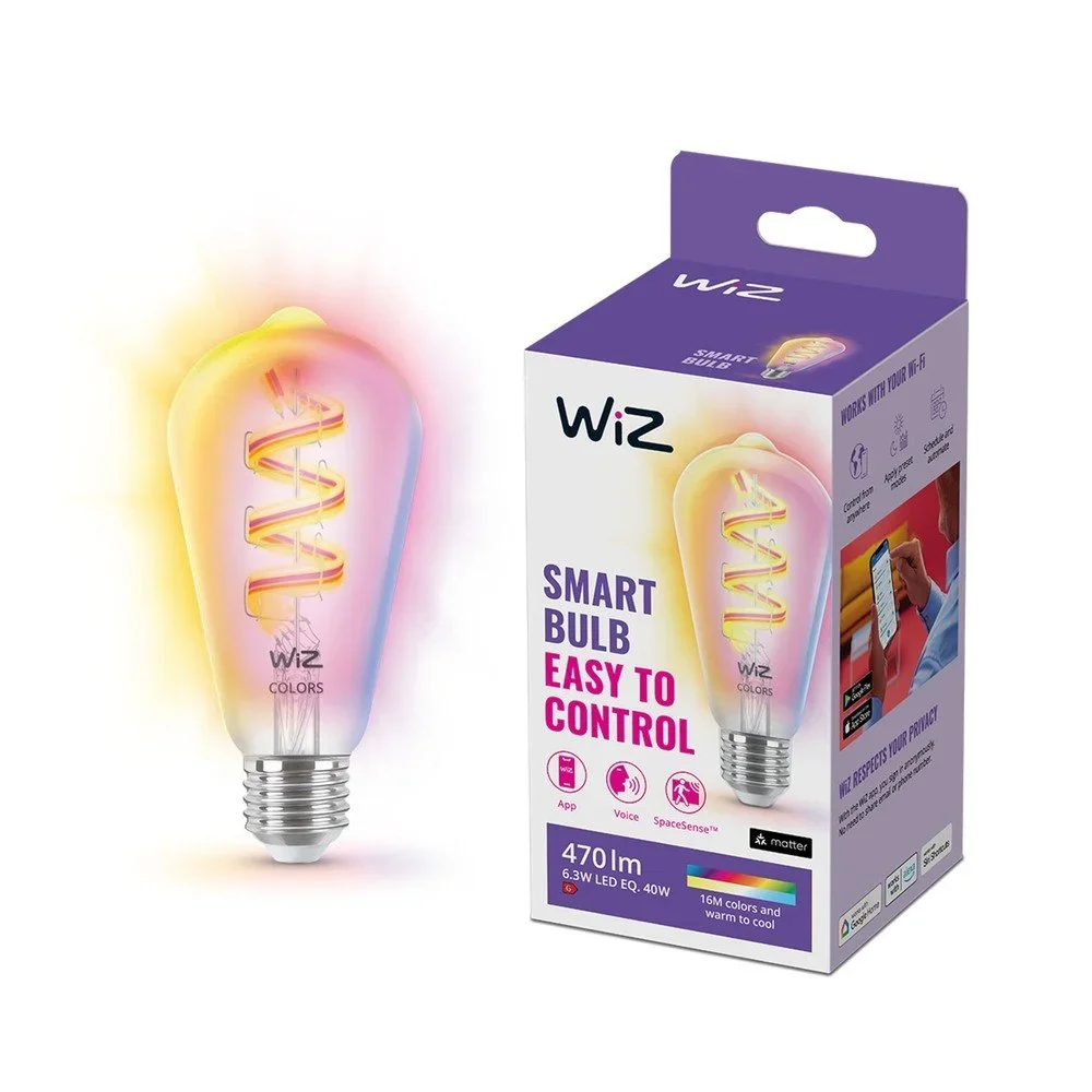 Filamentová smart žárovka E27, 6 W – WiZ v:1785232 Filamentová smart žárovka E27, 6 W – WiZ v:1785232