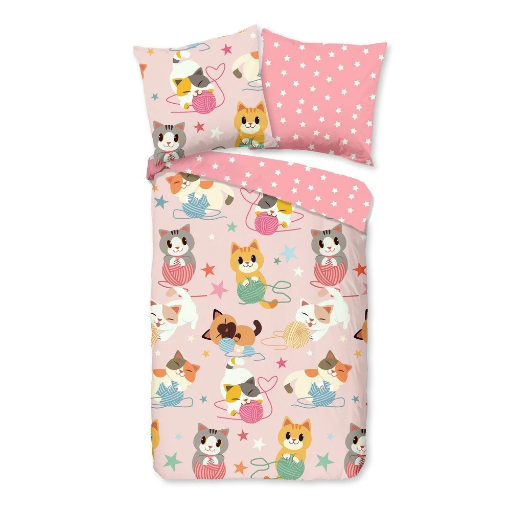 Bavlněné dětské povlečení do postýlky 90x130 cm Cats – Bonami Selection v:1558296