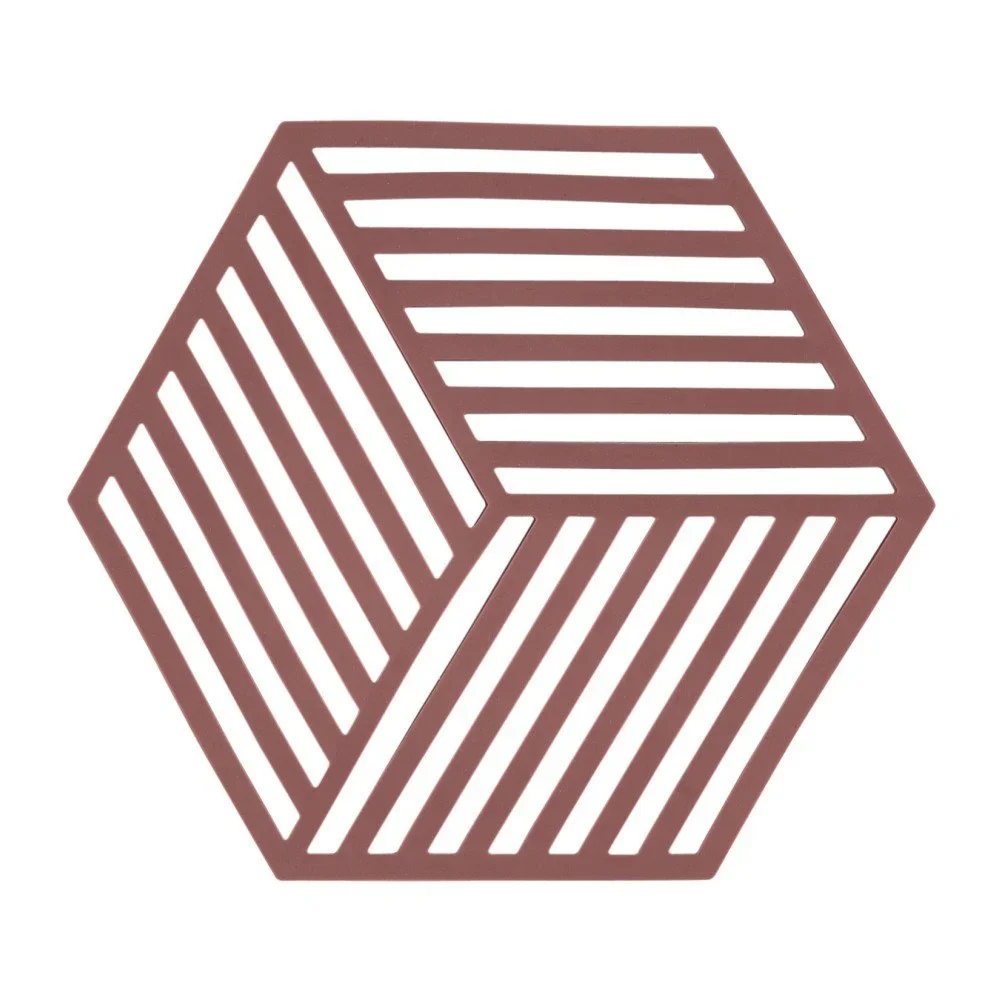 Starorůžová silikonová podložka pod horké nádoby Zone Hexagon v:761886