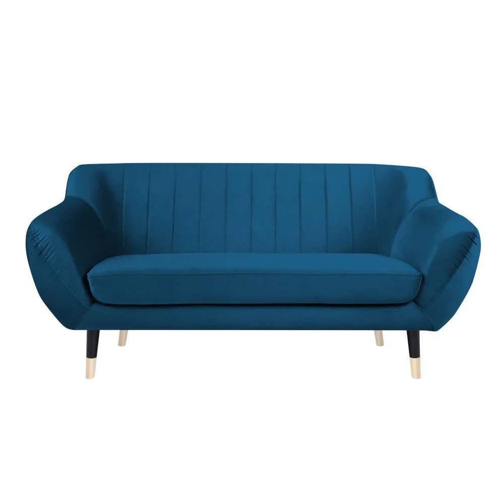 Modrá pohovka s černými nohami Mazzini Sofas Benito, 158 cm v:983770