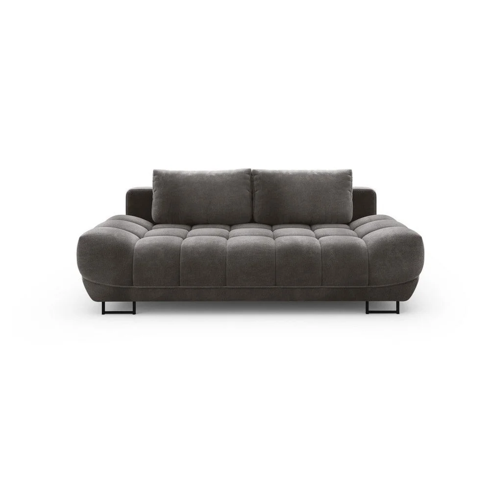 Tmavě hnědá třímístná rozkládací pohovka se sametovým potahem Windsor & Co Sofas Cirrus v:1299370