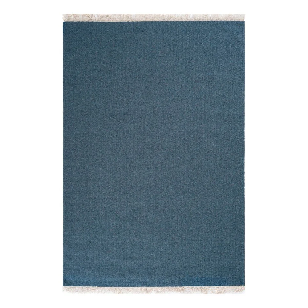Modrý ručně tkaný vlněný koberec Linie Design Solid, 160 x 230 cm v:927842