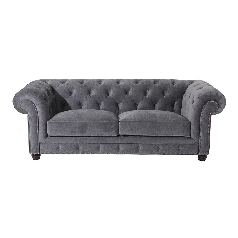 Šedá pohovka Max Winzer Orleans Velvet, 216 cm v:909348