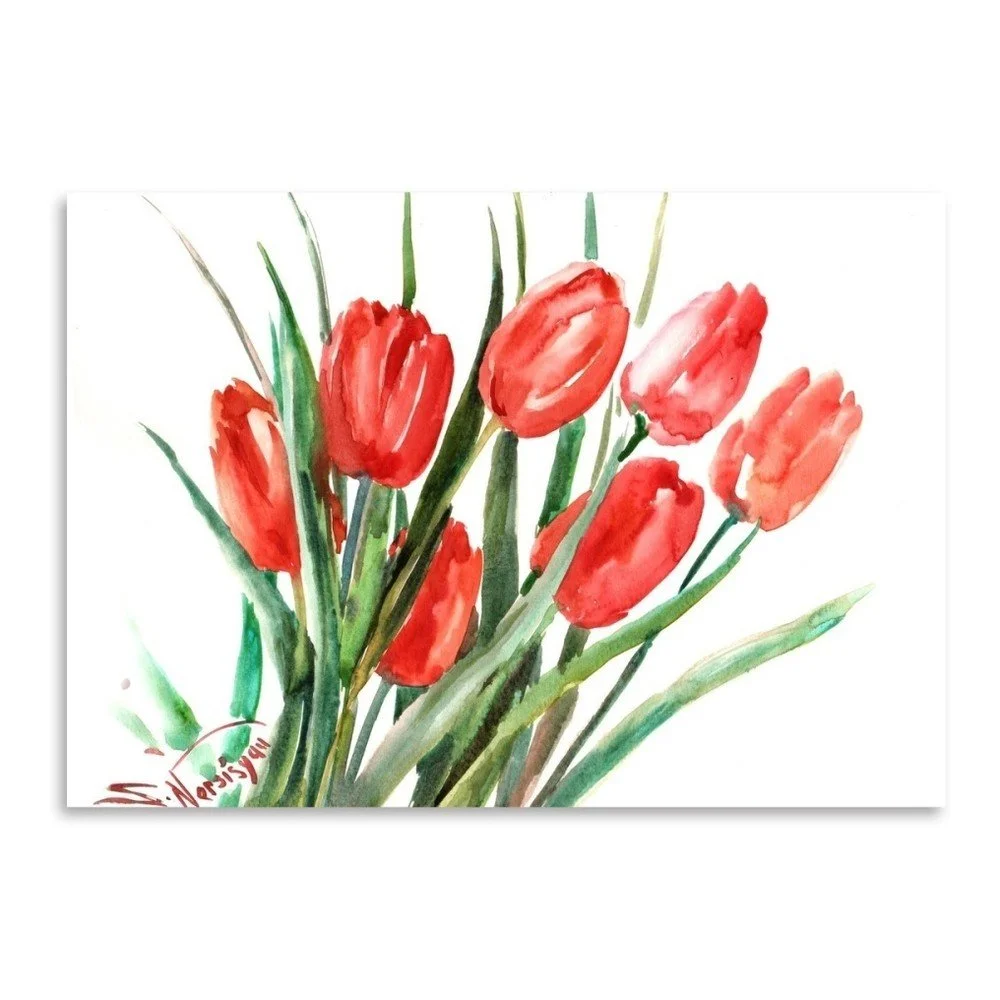 Autorský plakát Red Tulips od Surena Nersisyana, 60 x 42 cm v:758594