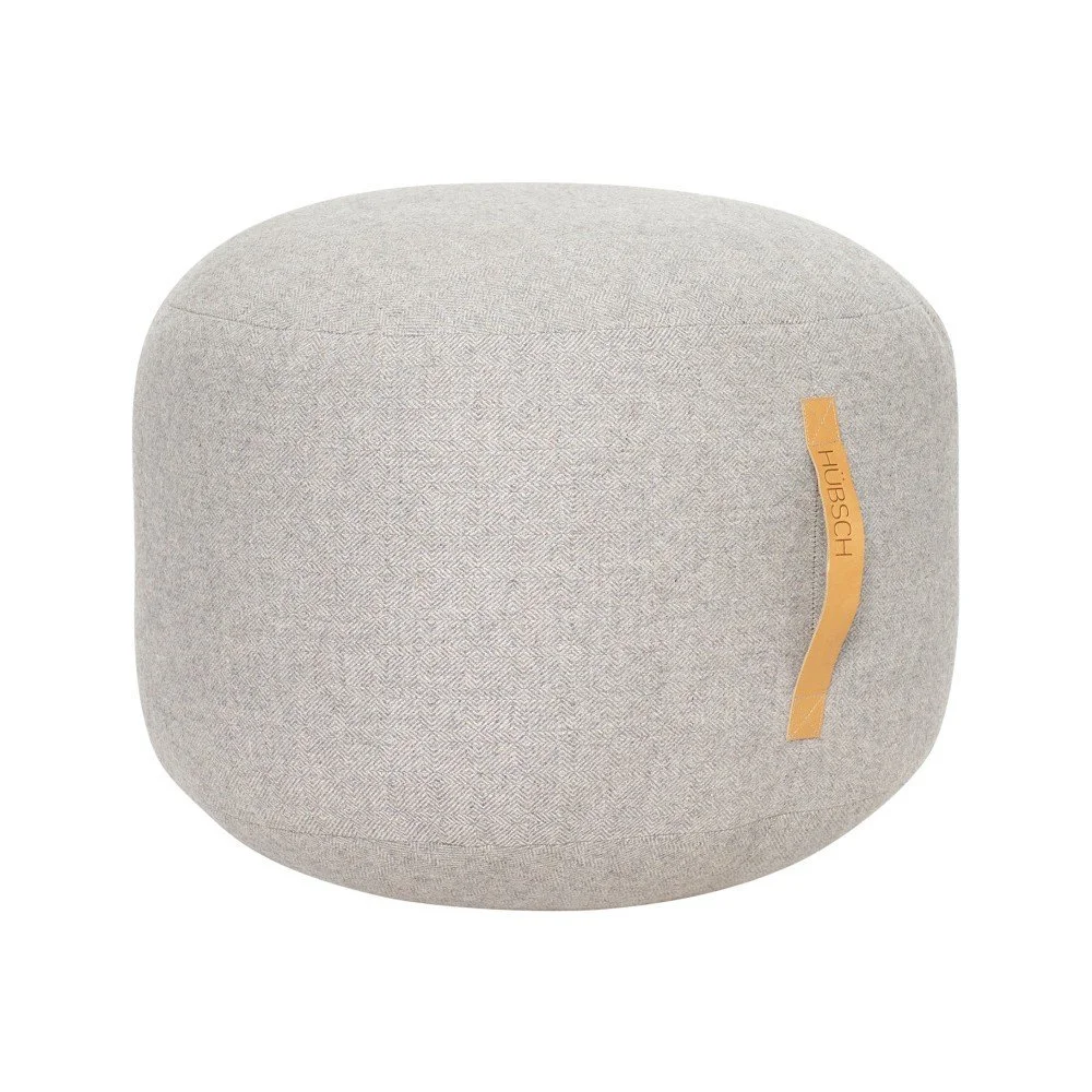 Světle šedý puf Hübsch Zerio, ø 50 cm v:1261868