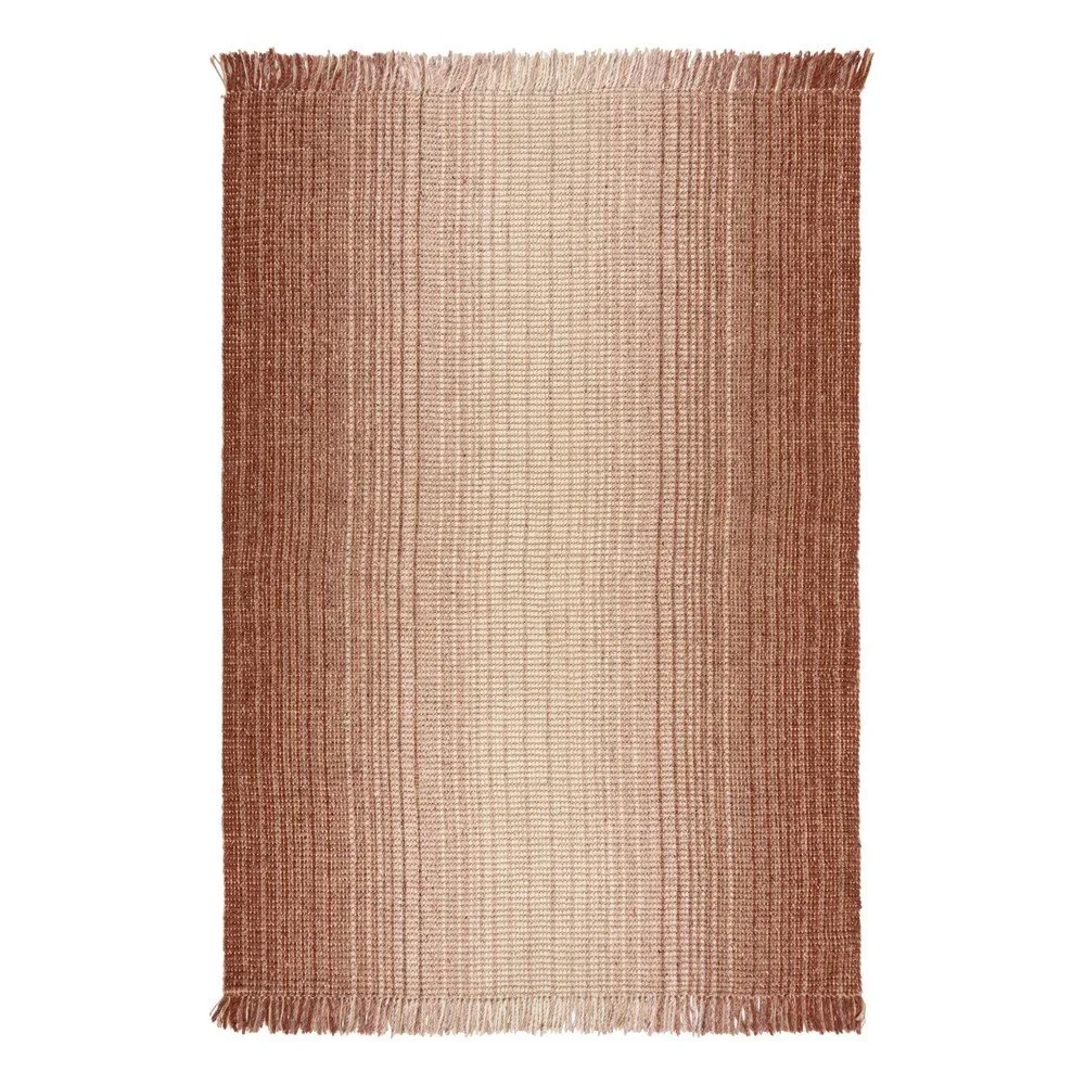 Červený oboustranný ručně tkaný koberec s příměsí juty 160x230 cm Jute Ombre Red – Flair Rugs v:1726302