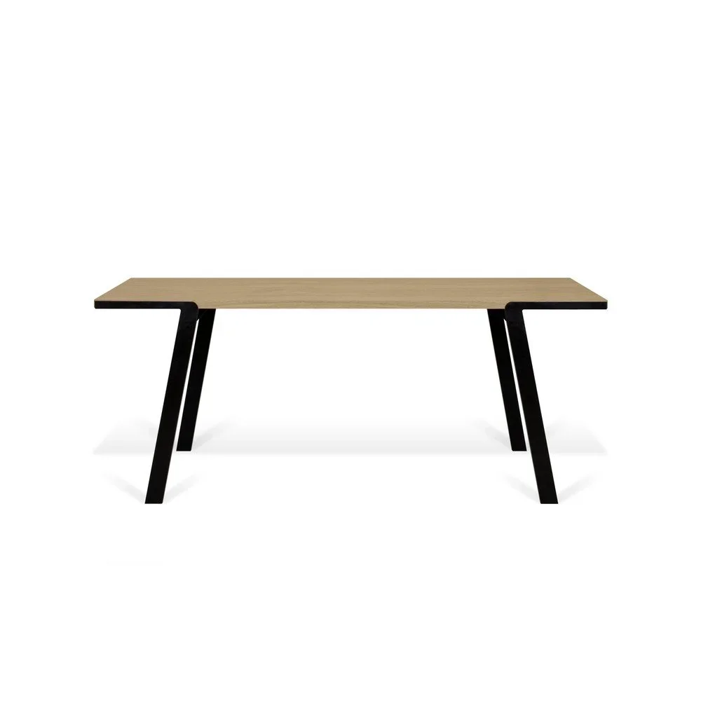 Jídelní stůl s deskou z dubu a černýma nohama TemaHome Drift, 180 x 90 cm v:1122332
