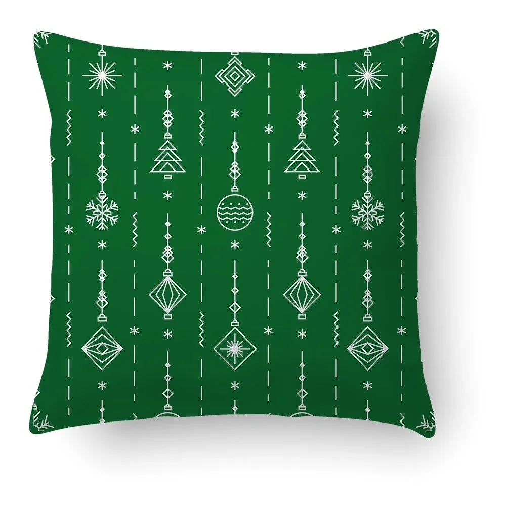 Zelený polštář Crido Consulting Winter Wonderland, 40 x 40 cm v:1139810