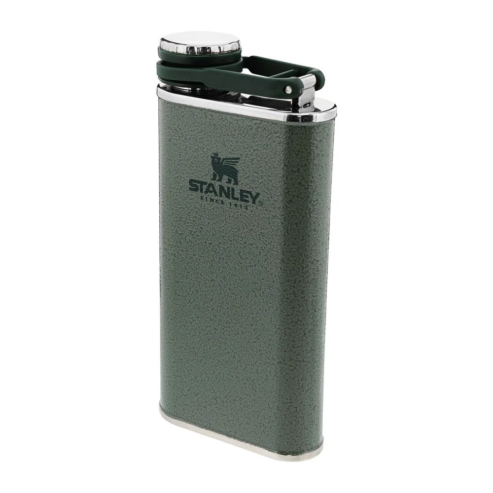 Zelená placatka z nerezové oceli 230 ml Easy-Fill Wide Mouth Flask Hammer Tone Green – Stanley v:1604564