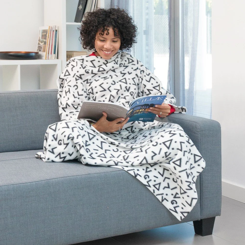 Bílá deka s rukávy InnovaGoods Snug Symbols Kangoo v:1219260