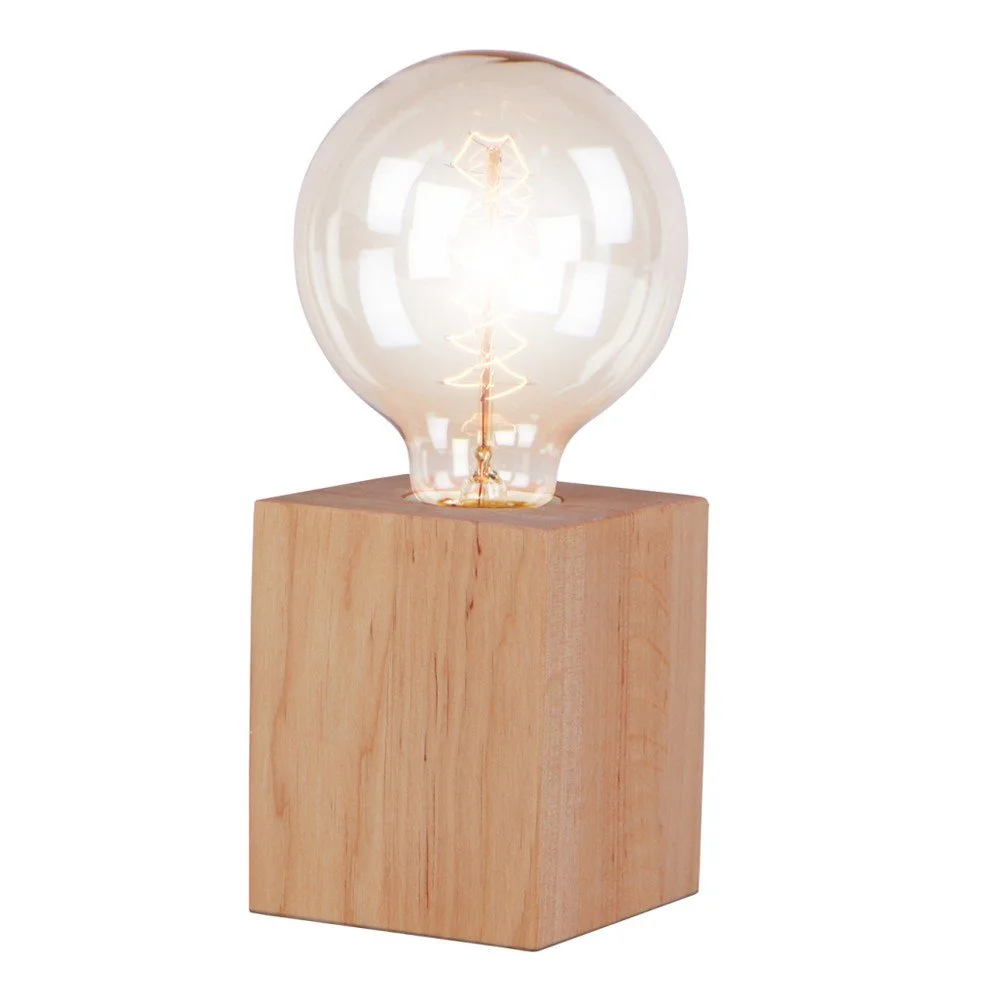 Stolní lampa z olšového dřeva Nørdifra Blocks, výška 10 cm v:947212