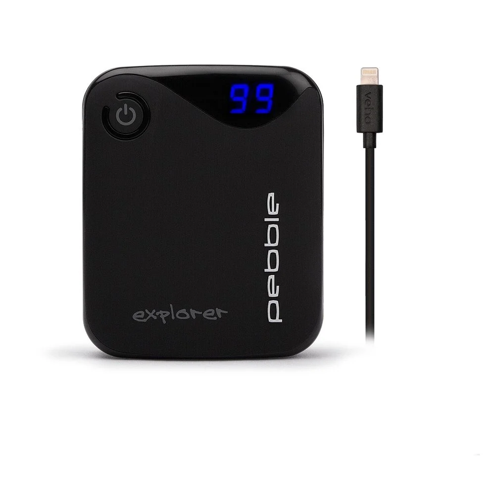 Chytrá černá nabíječka na cesty Veho Pebble Explorer Pro, 8400 mAh v:1021014