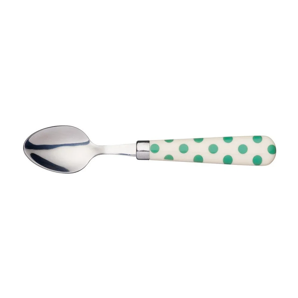 Zelená čajová lžička z nerezové oceli Kitchen Craft Polka Dot v:997884