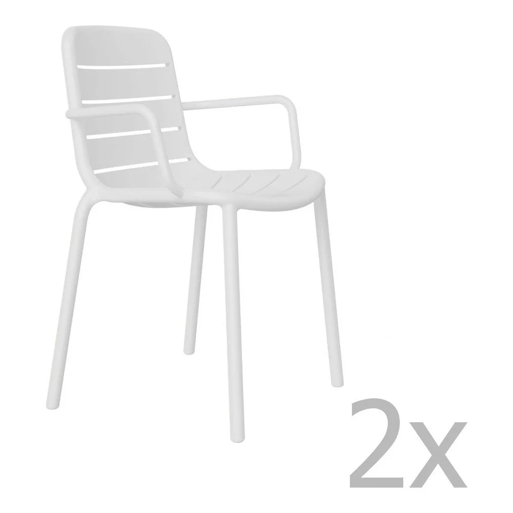 Sada 2 bílých zahradních křesel Resol Gina v:1237222