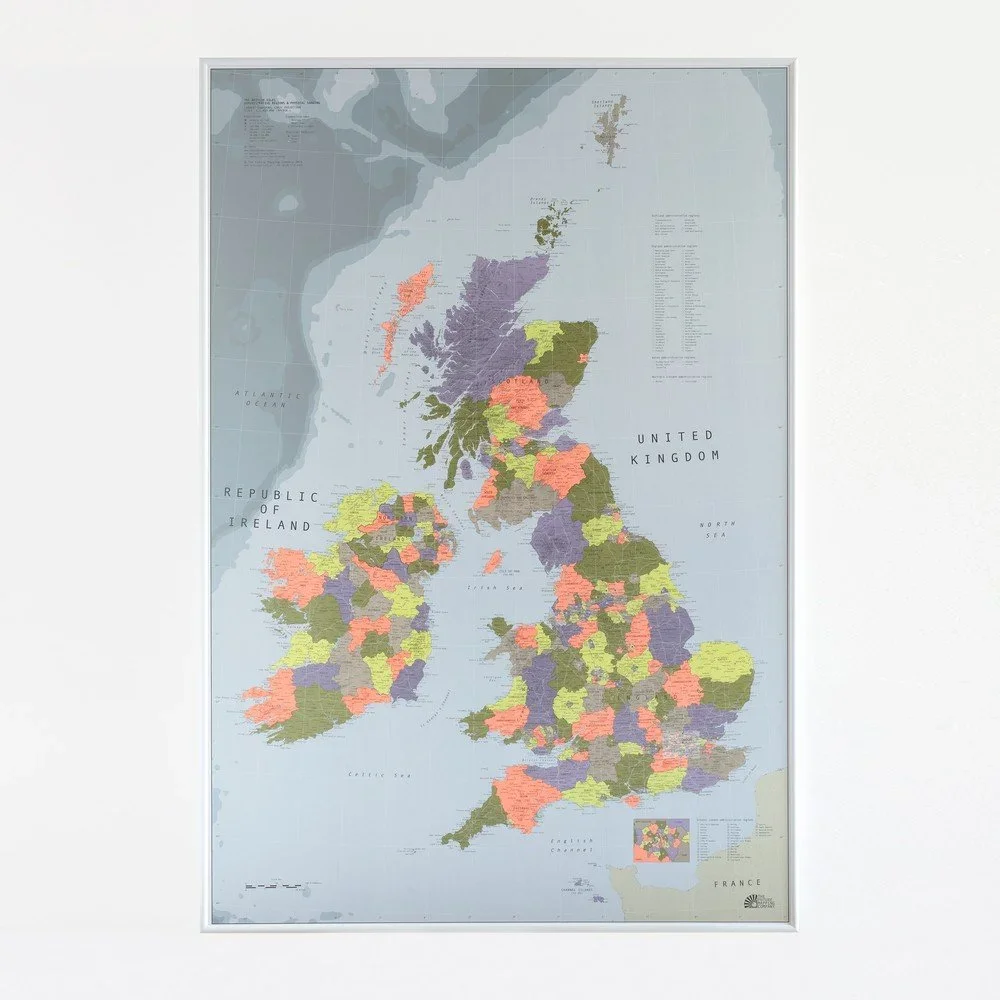 Magnetická mapa Britských ostrovů The Future Mapping Company British, 100 x 70 cm v:1174188
