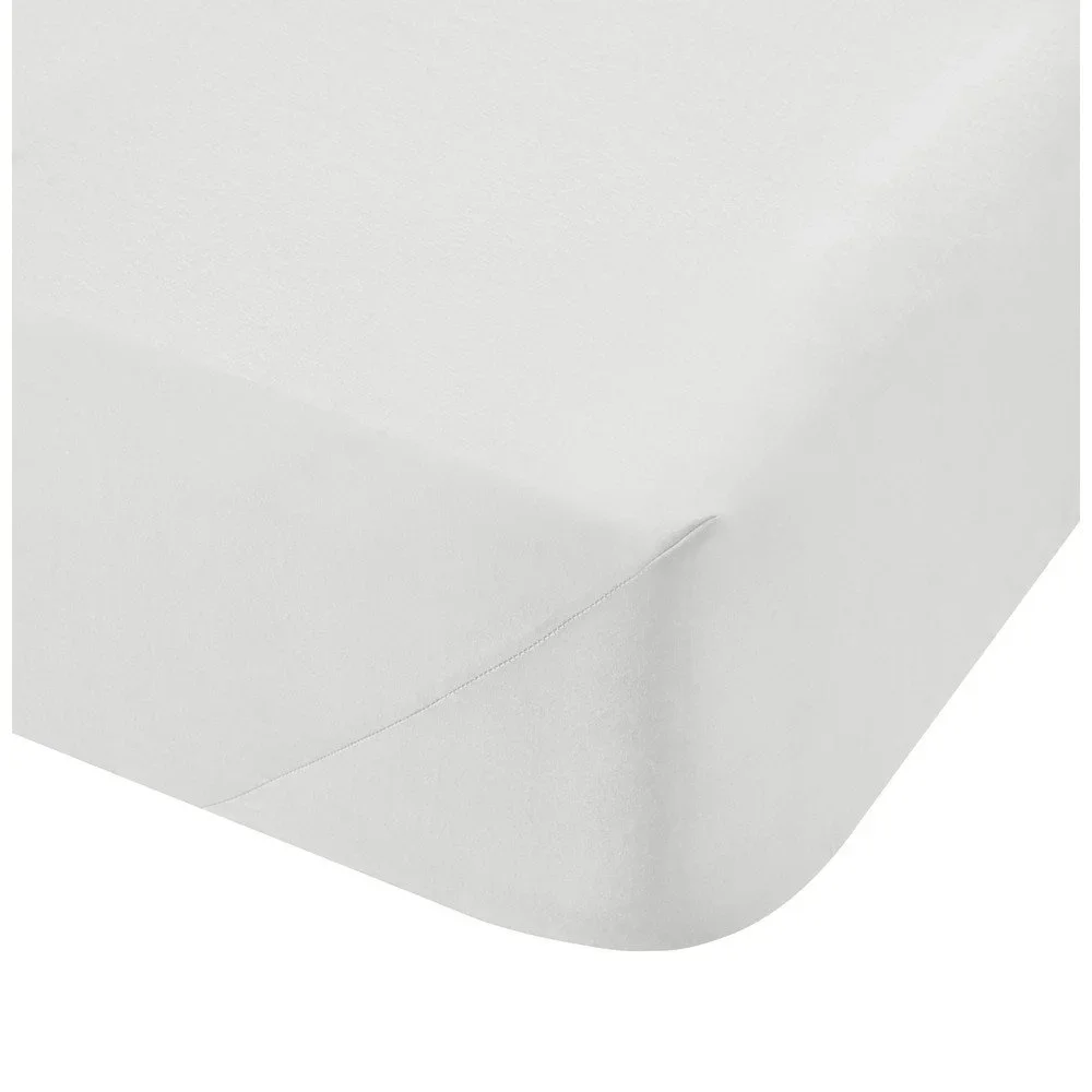 Bílé napínací prostěradlo z bavlněného perkálu 135x190 cm Cotton Percale – Bianca v:1388067