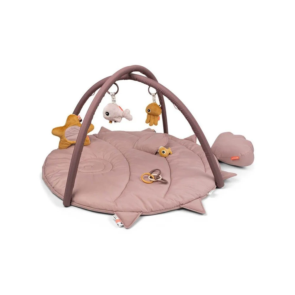 Růžová hrací podložka s hrazdou Done by Deer Sea Friends v:1397147
