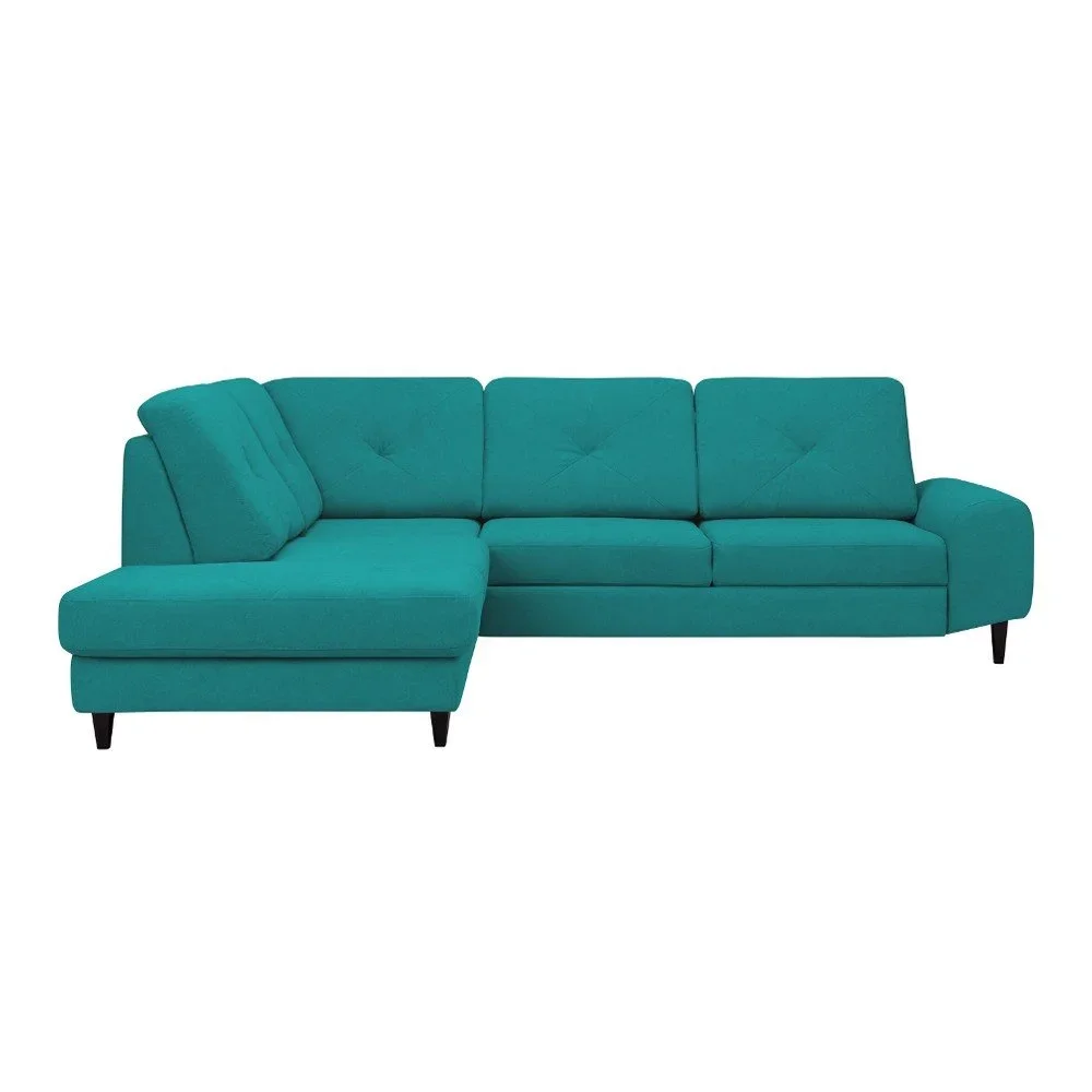 Tyrkysová rohová rozkládací pohovka Windsor & Co Sofas, levý roh Beta v:1070224