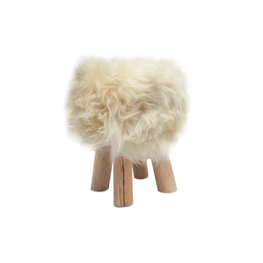 Stolička s bílou kožešinou Sheepo v:921914