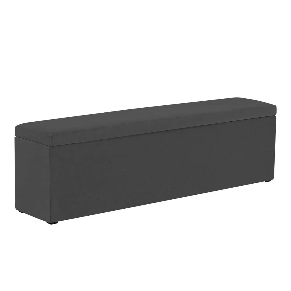 Tmavě šedý otoman Mazzini Sofas Ancona, 180 x 47 cm v:1083184