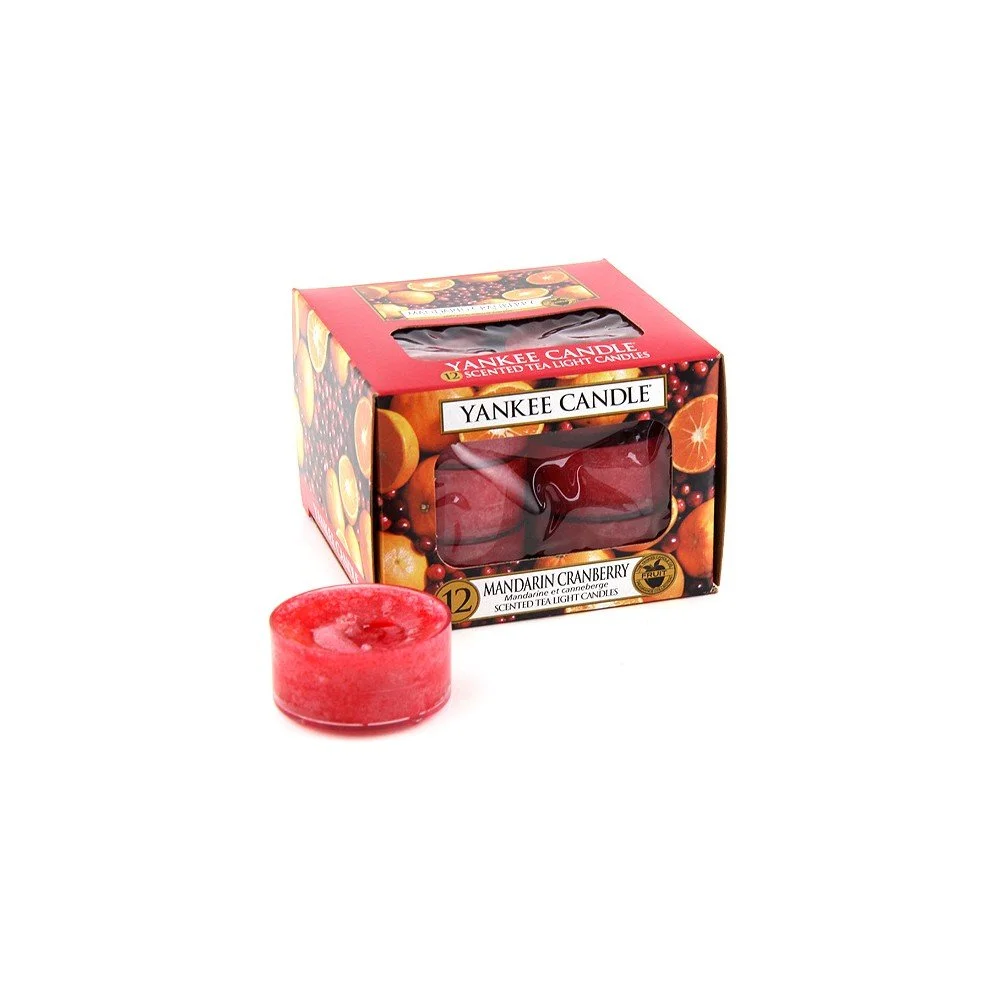 Sada 12 vonných svíček Yankee Candle Mandarinky s Brusinkou, doba hoření 4 hodiny v:1171934