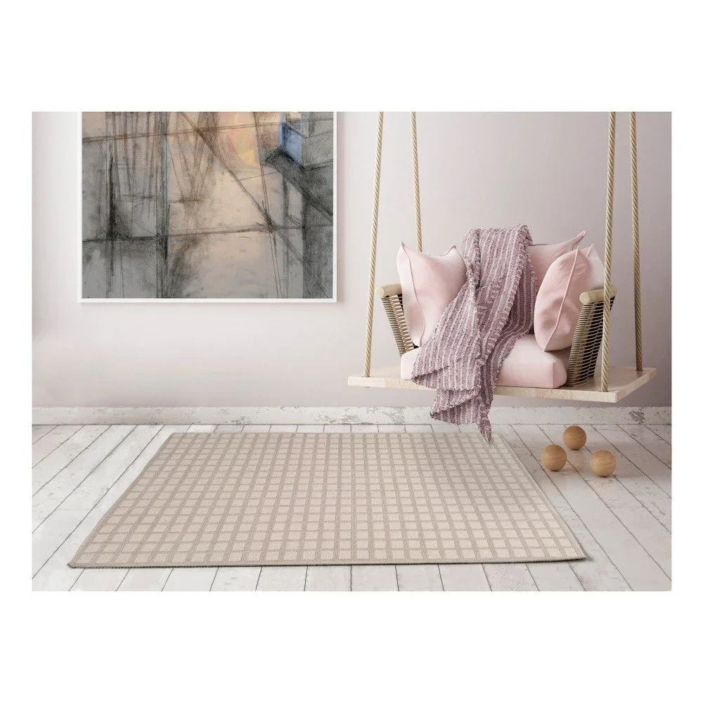 Béžový koberec s příměsí bavlny Universal Dune Linen, 60 x 100 cm v:979444
