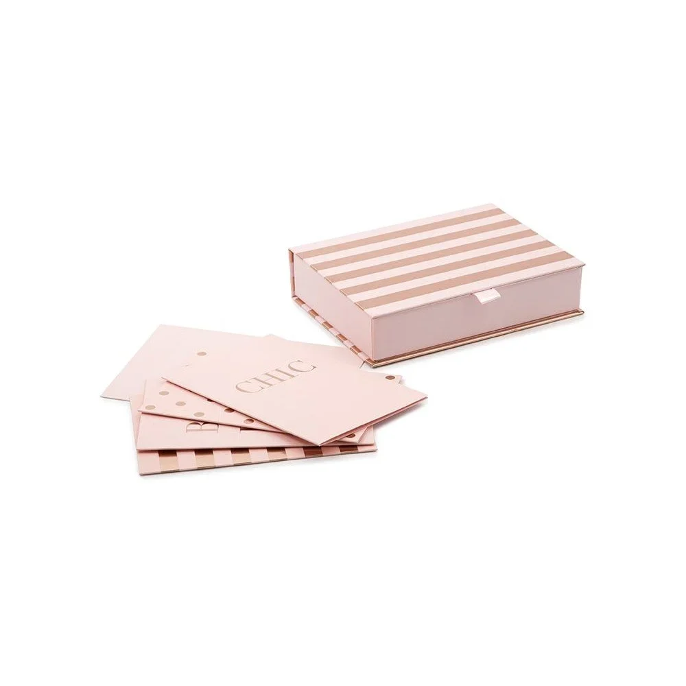 Sada růžových dopisních papírů s obálkami v dárkové krabičce GO Stationery Champagne v:1232284