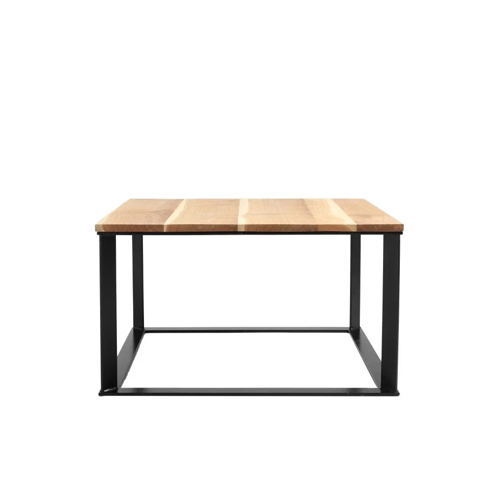 Konferenční stolek s černým podnožím a deskou z masivního dubu Custom Form Skaden, šířka 80 cm v:896018