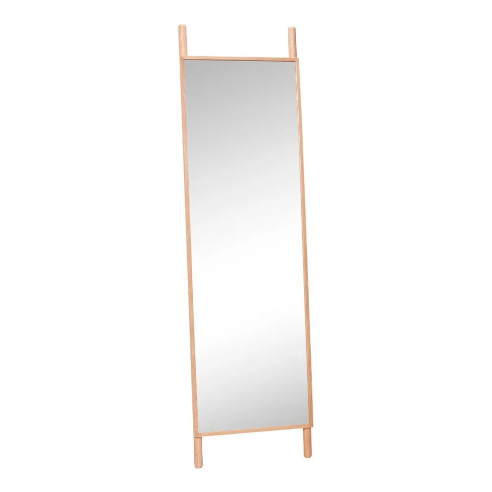 Volně stojící zrcadlo s rámem z dubového dřeva Hübsch Oak Floor Mirror, výška 188 cm v:1259726