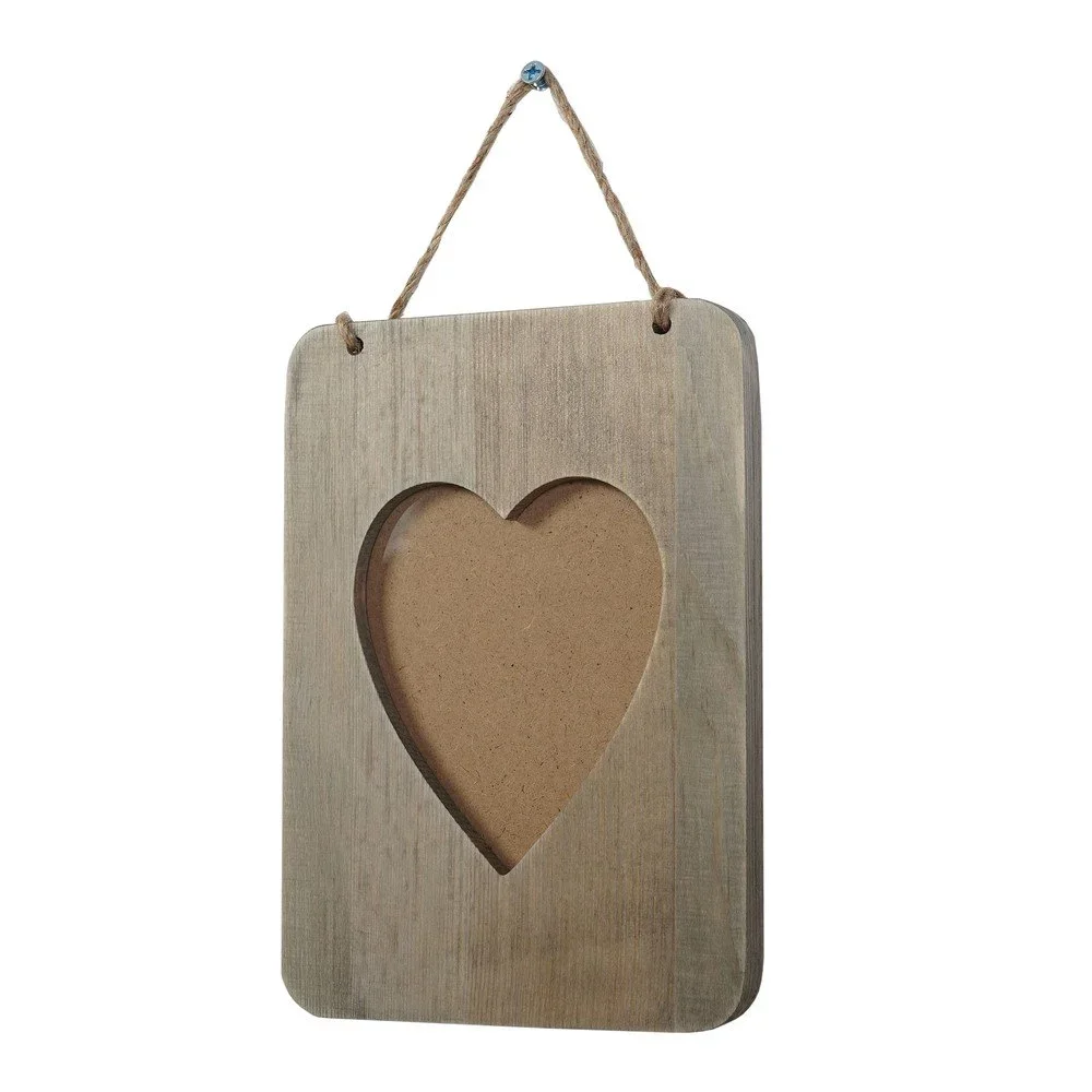 Dřevěný fotorám Mendler Shabby Heart v:724264