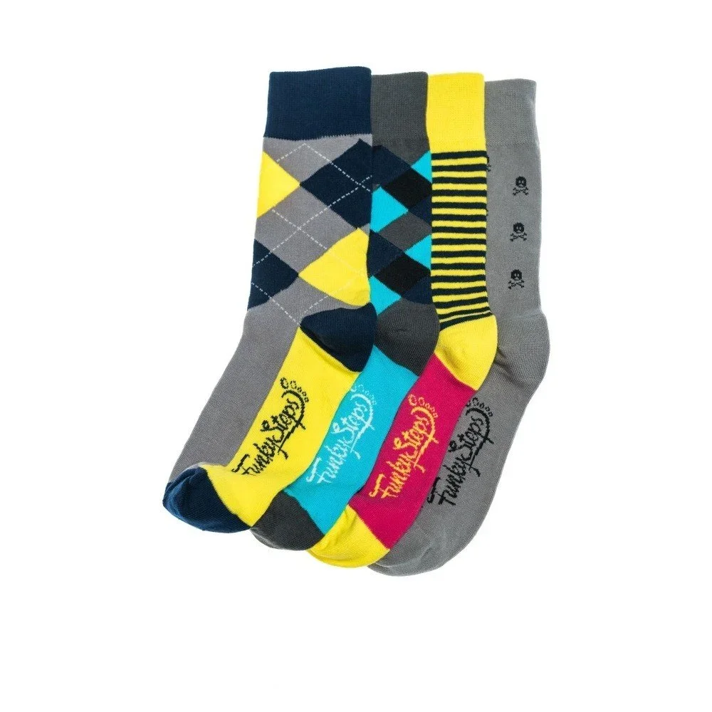 Sada 4 párů unisex ponožek Funky Steps Ruby, velikost 39/45 v:693904