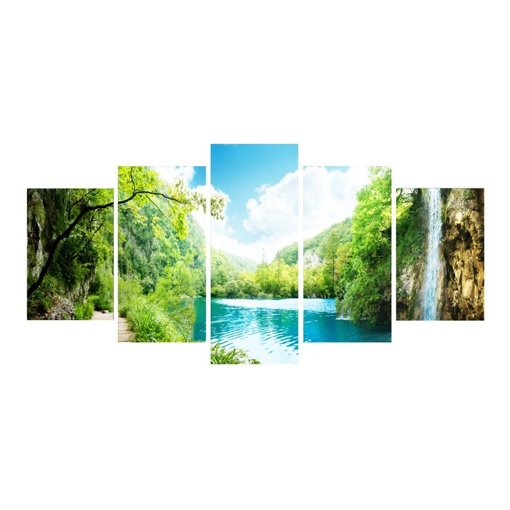 Pětidílný obraz Tropical Paradise Lake v:811928