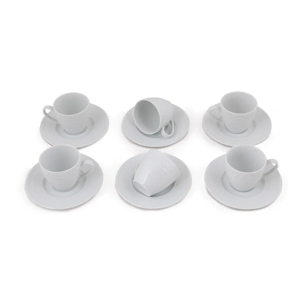 Sada 6 porcelánových hrnků s podšálkem Jeannette v:1268540
