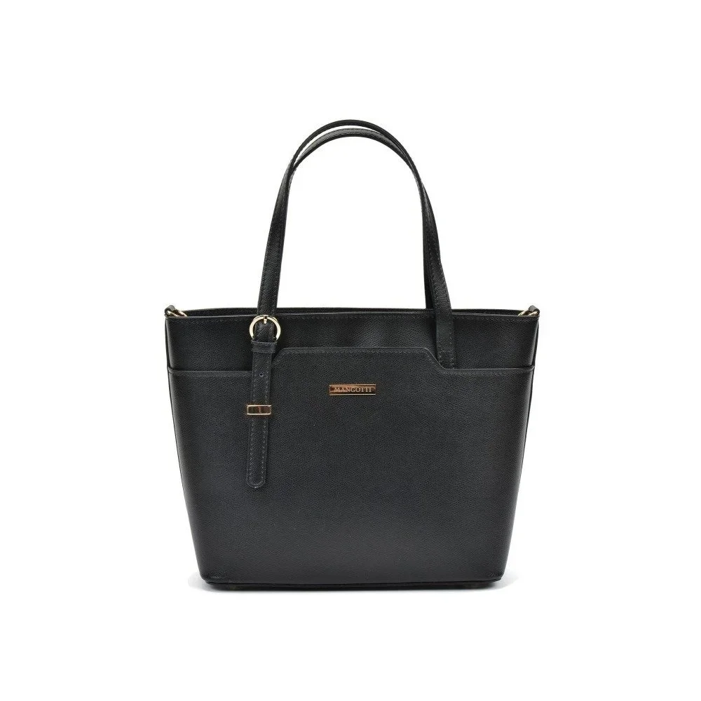 Černá kožená kabelka Mangotti Bags Francesca v:1313098