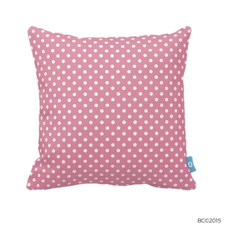 Růžový polštář s bílými puntíky Homemania Dots, 43 x 43 cm v:971024