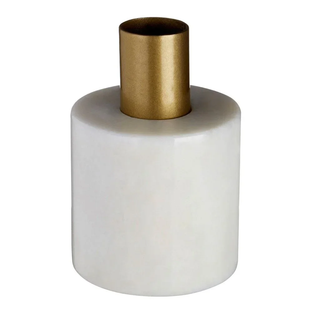 Bílý mramorový svícen Premier Housewares Lamonte, výška 7 cm v:1056414
